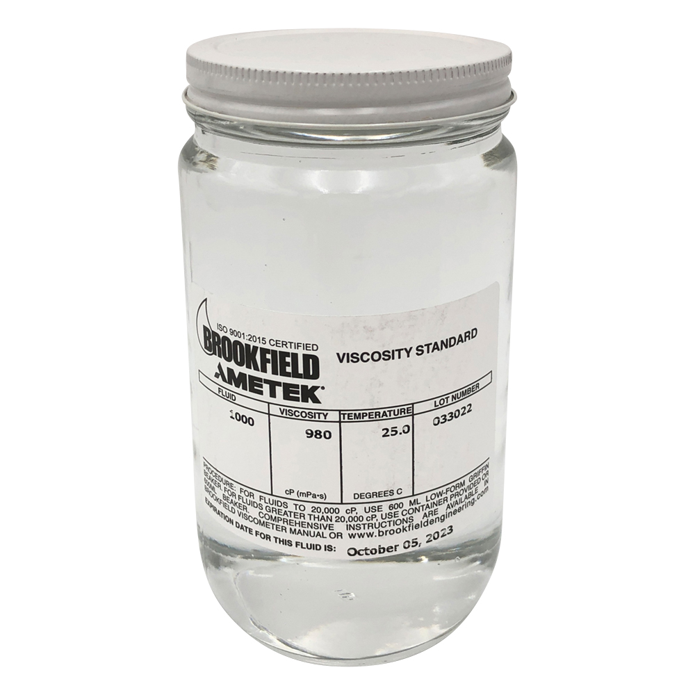 ブルックフィールド シリコン標準粘度液 1000mPa・s 1000 CPS