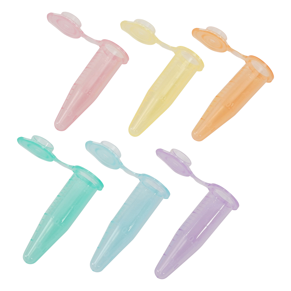 マイクロチューブ（高遠心タイプ） 6色 1.5mL 1袋（500本入） 1210-09