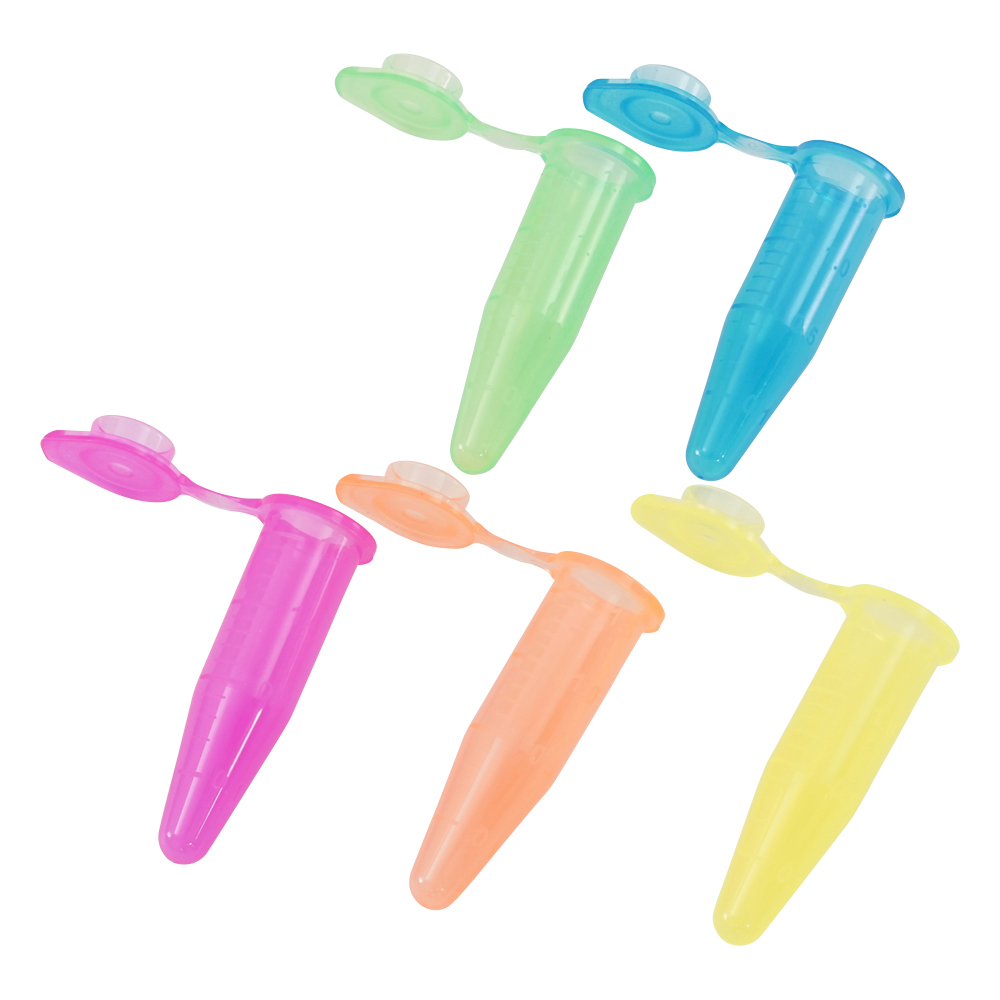 マイクロチューブ（高遠心タイプ） 蛍光5色 1.5mL 1袋（500本入） 1210-29