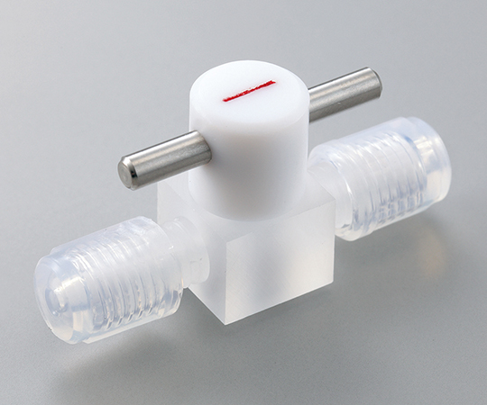 ミニチュアCTFE2方コック（チューブ接続タイプ） B-6-2