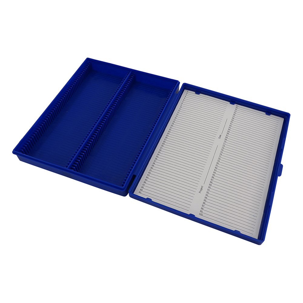 顕微鏡スライドボックス 青 82024-608