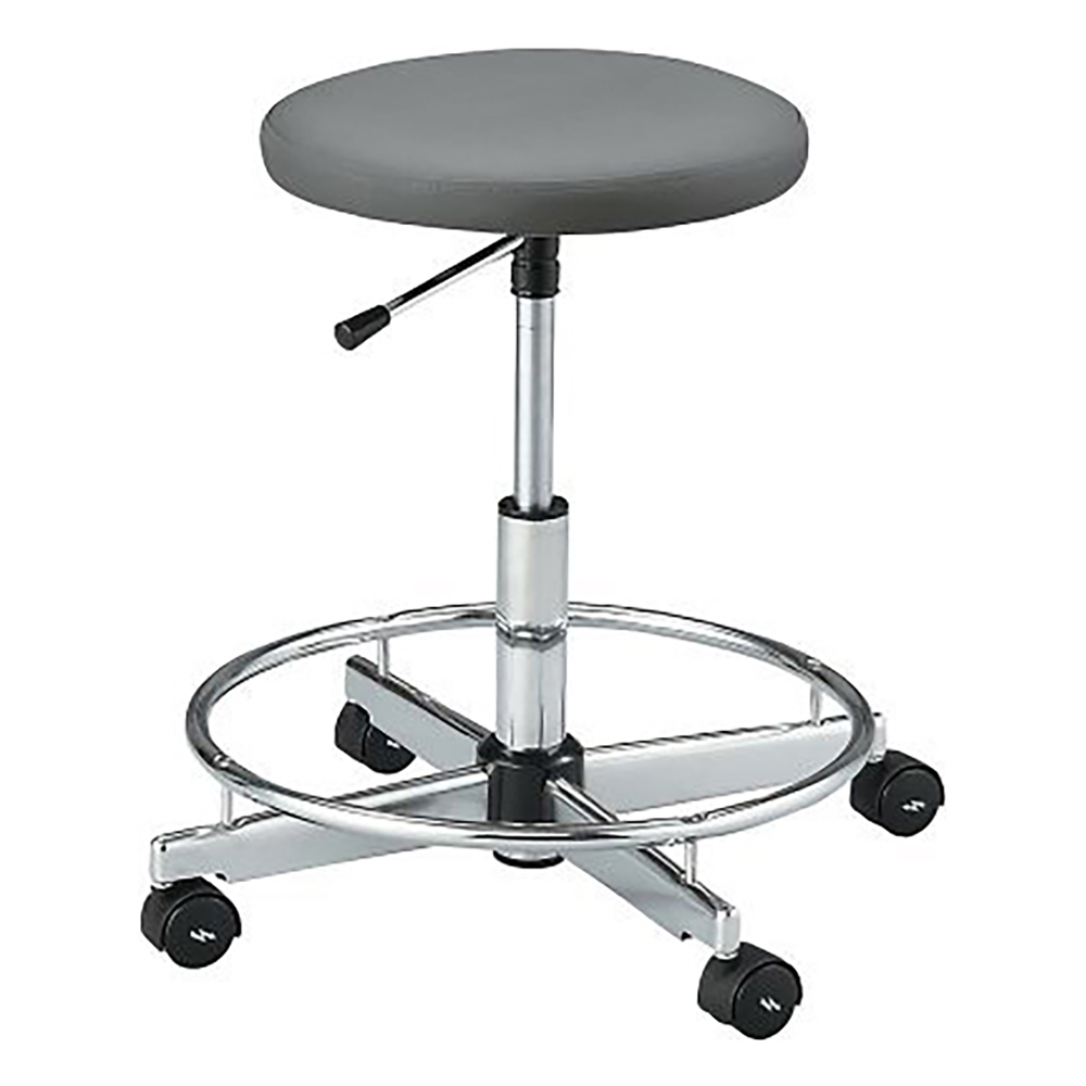 クリーンルーム用帯電防止チェア（クラス100対応） リング有り ブラック CR-84B