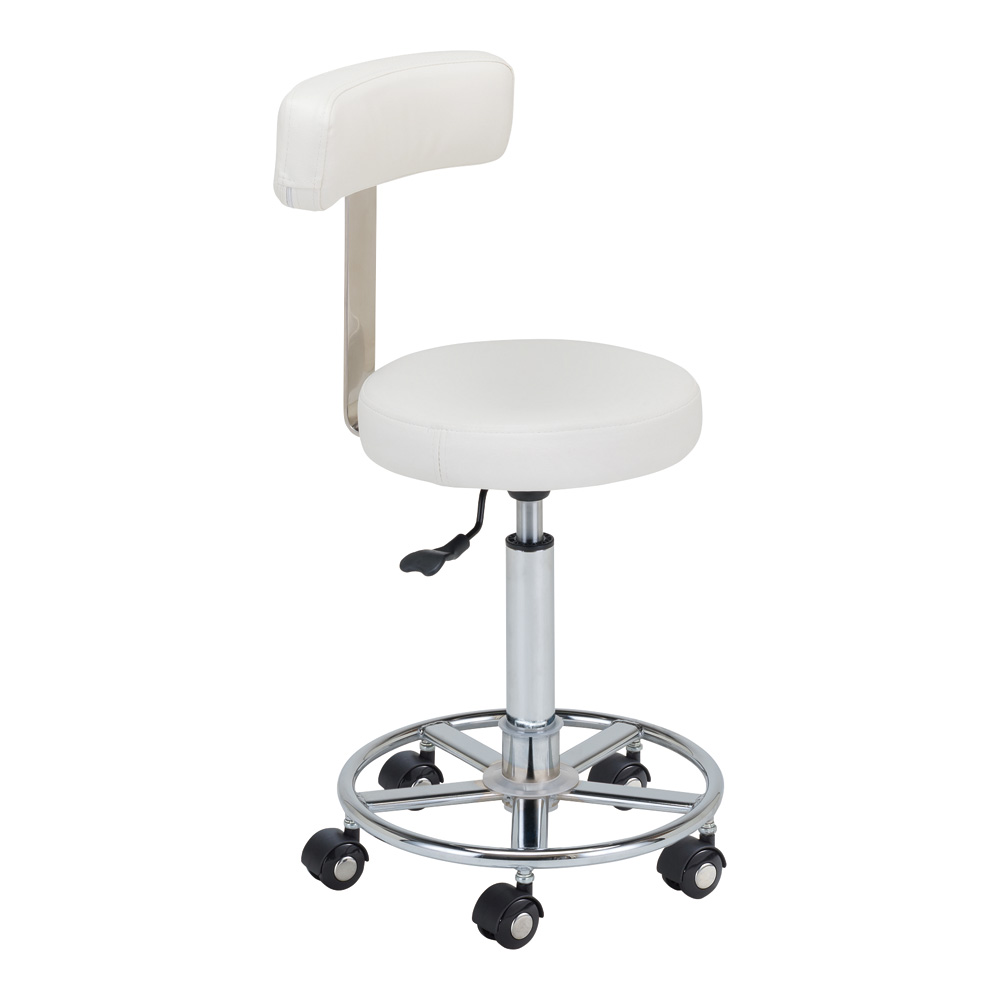 カラートレンドチェアー 背もたれ付き ホワイト CTC-B