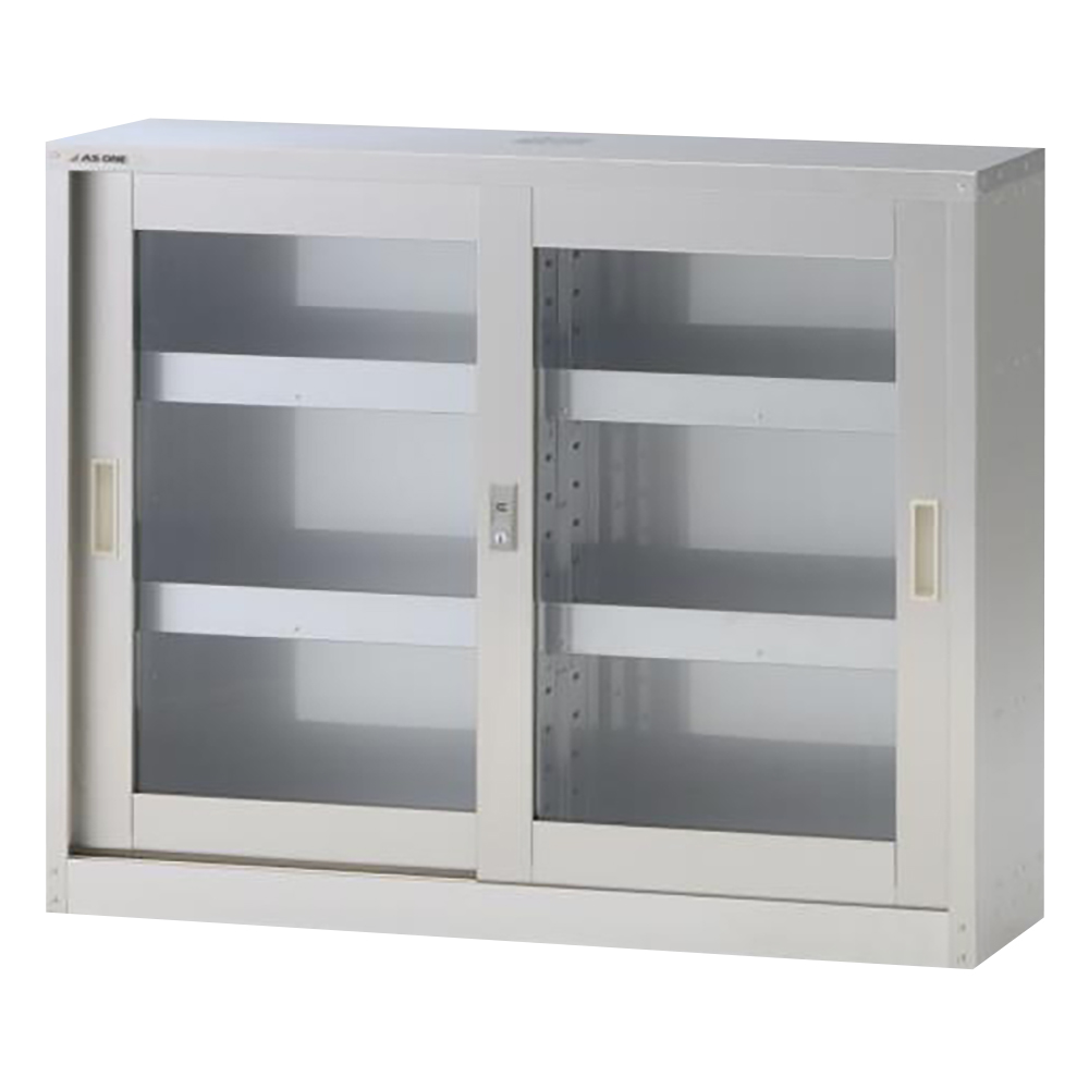 スリム薬品保管庫 引違扉ガラス窓 SC-100FHG