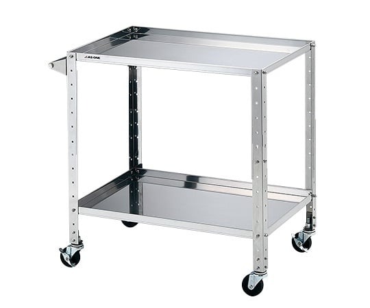 ステンレスヘビーワゴン　枠付きラージ2段(組立済)