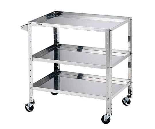 ステンレスヘビーワゴン　枠付きラージ3段(組立済)