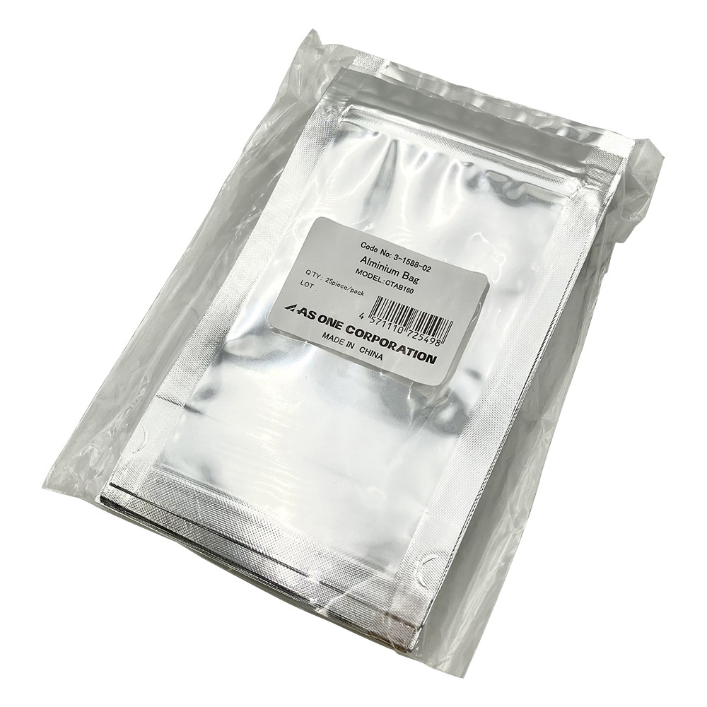 自立式チャック付きアルミ袋 幅：100×チャック下：144mm 底幅30mm 1袋（25枚入） CTAB160