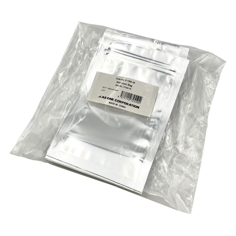 自立式チャック付きアルミ袋 幅：110×チャック下：154mm 底幅33mm 1袋（25枚入） CTAB170