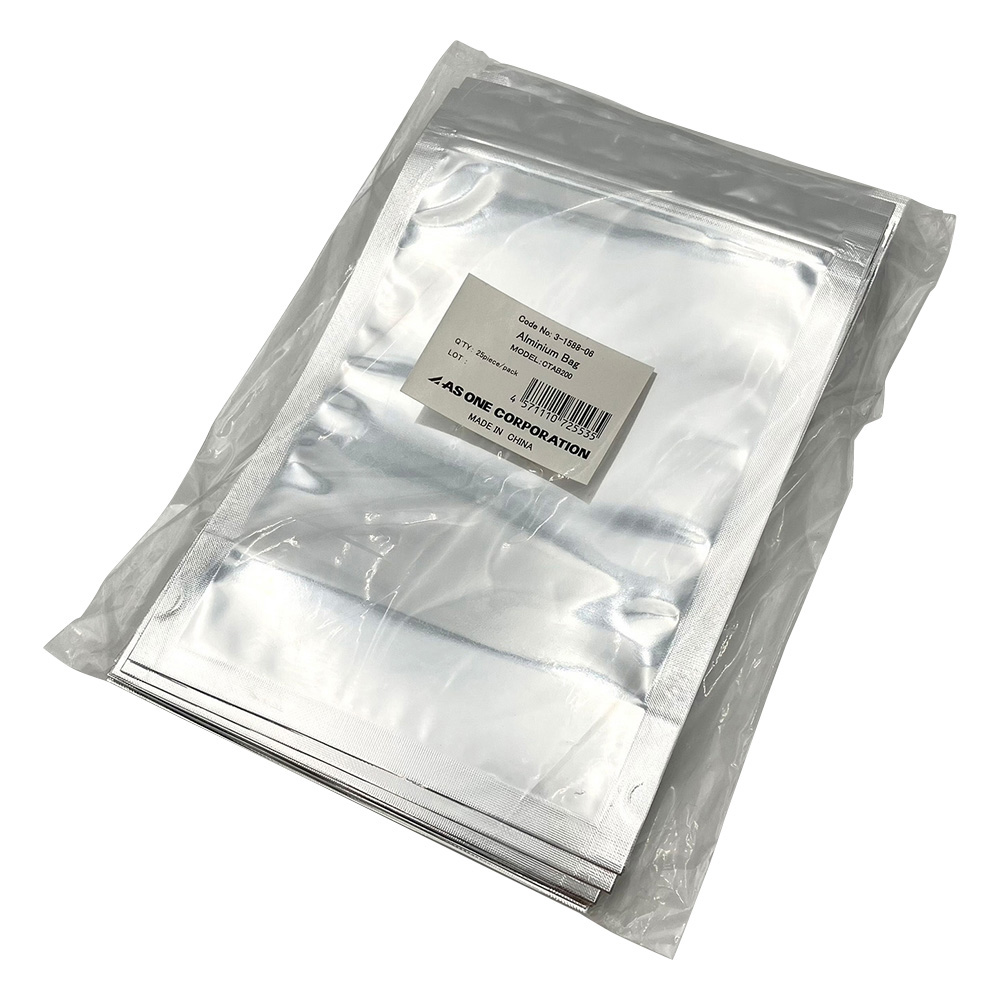 自立式チャック付きアルミ袋 幅：140×チャック下：184mm 底幅41mm 1袋（25枚入） CTAB200