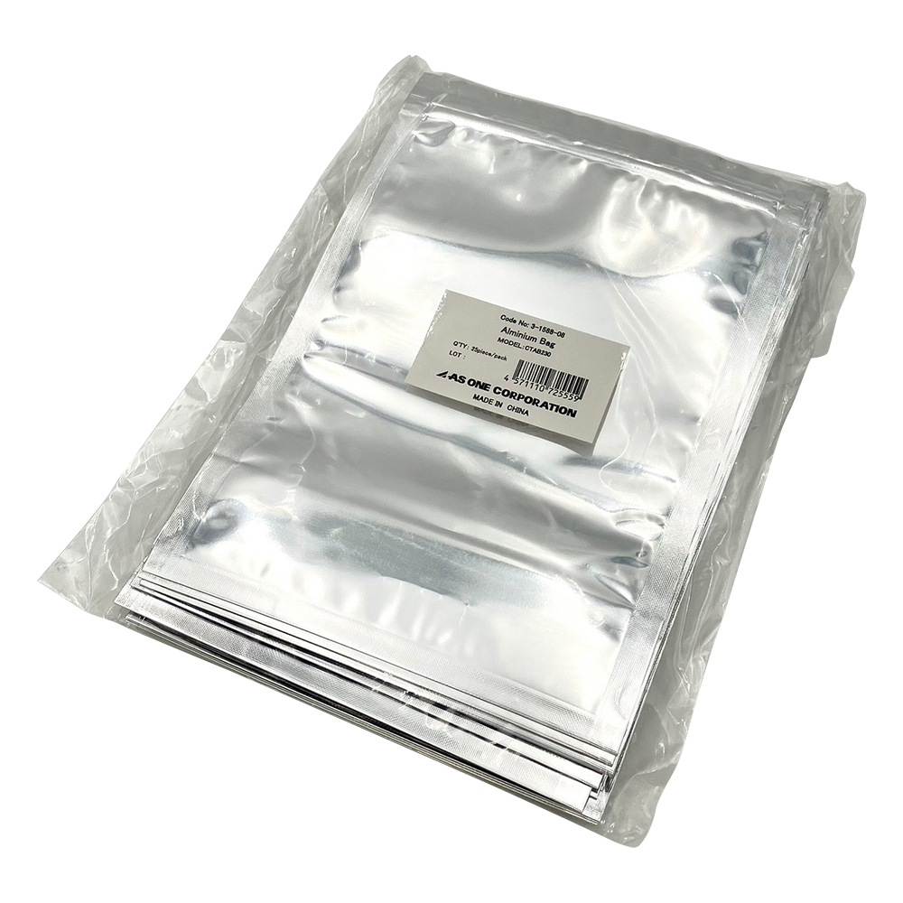 自立式チャック付きアルミ袋 幅：160×チャック下：214mm 底幅47mm 1袋（25枚入） CTAB230