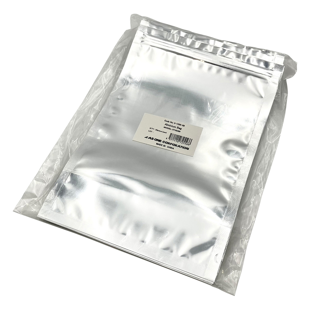 自立式チャック付きアルミ袋 幅：180×チャック下：244mm 底幅53mm 1袋（25枚入） CTAB260