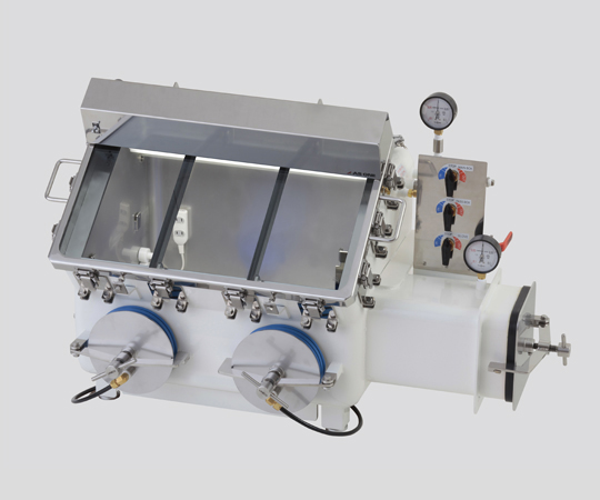 ステンレス製バキューム型グローブボックス 650×500×450mm AUN-650L