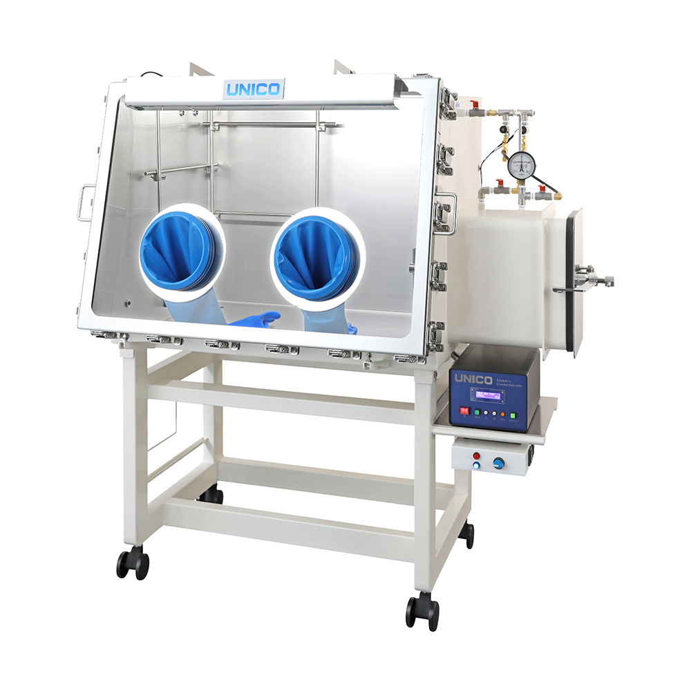 ステンレス製大気圧型グローブボックス 1000×650×725mm AUL-1000AC