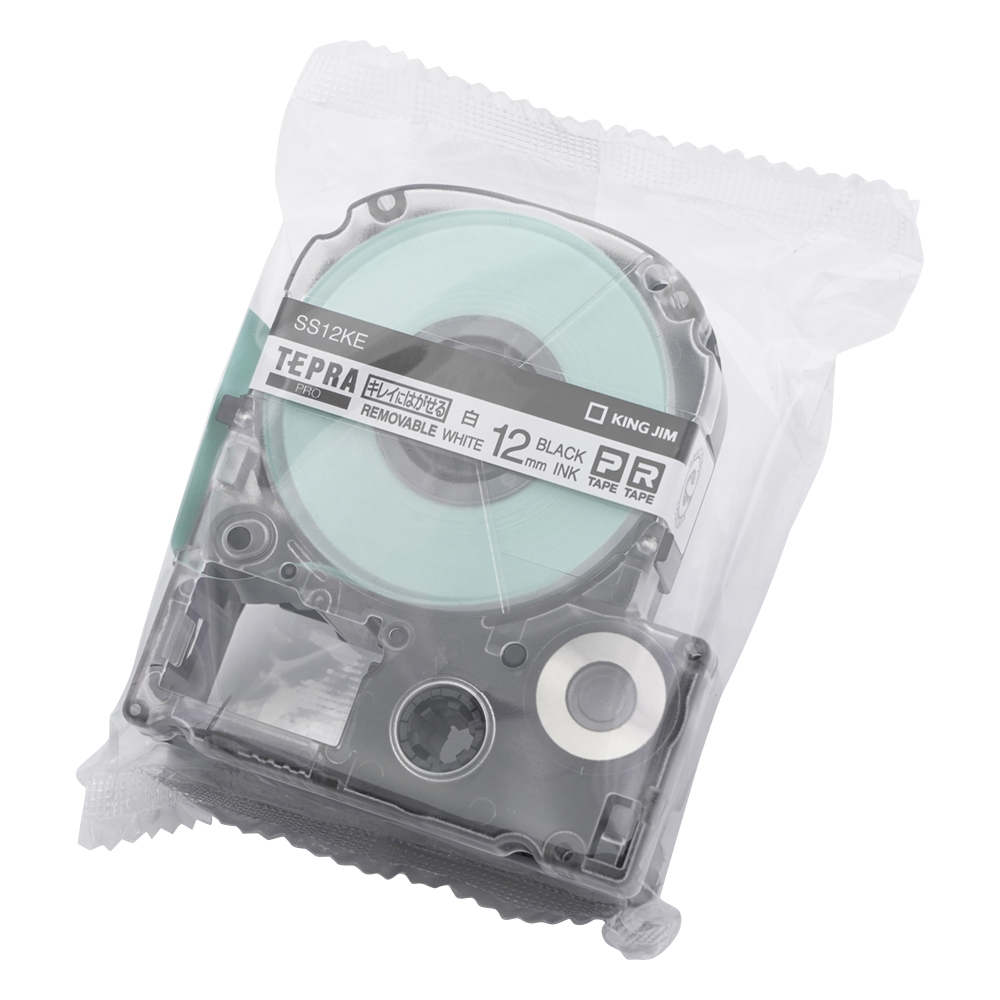 テプラ専用 テープカートリッジ ホワイト（弱粘着） SS12KE