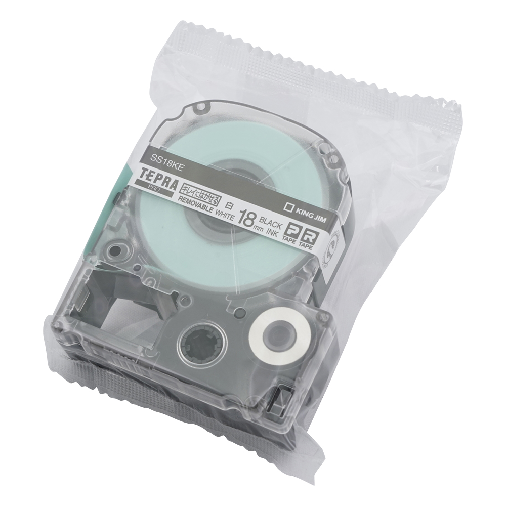 テプラ専用 テープカートリッジ ホワイト（弱粘着） SS18KE