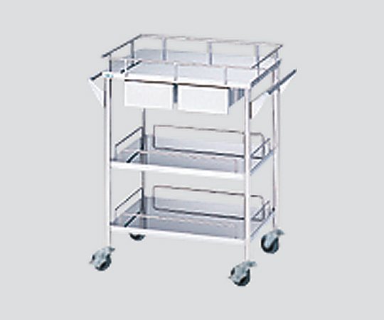 ステンレスグリーンカート SS-3HS（静音タイプ） 3段 引出付（2個） 720×450×835mm