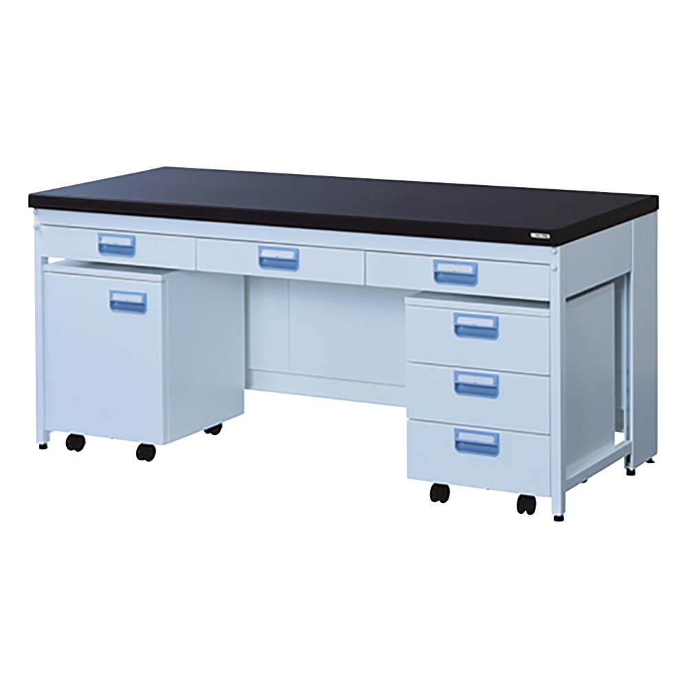 サイド実験台 スチールタイプ・吊り引出し・ワゴン付き 1800×750×800mm ERB-1875K