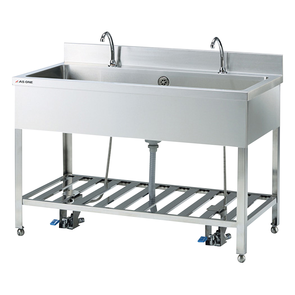 流し台（フットペダル式） 水栓2個 FST-W1200-430