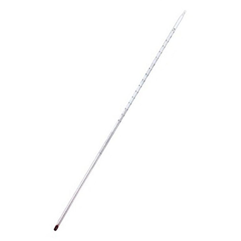 足長赤液棒状温度計 150℃ 600mm