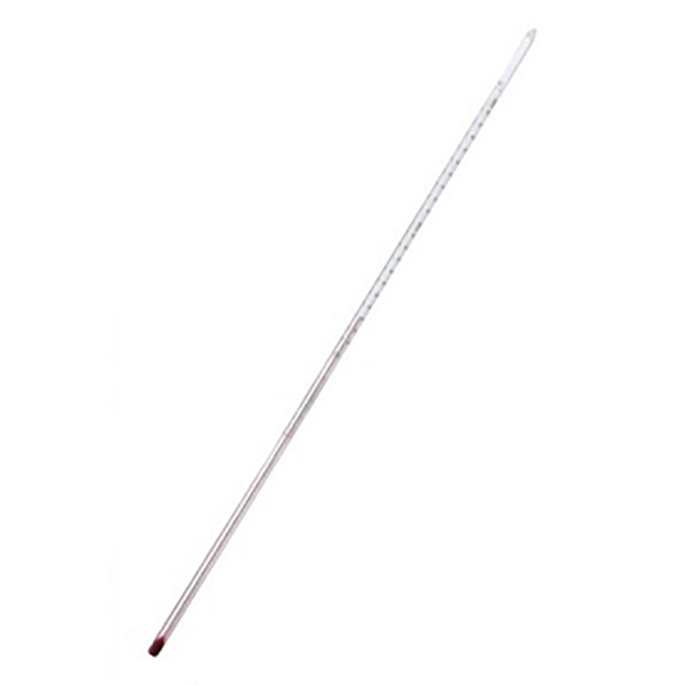 足長赤液棒状温度計 200℃ 600mm