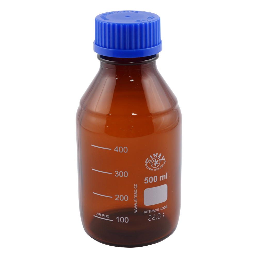 【洗浄+AC滅菌】ネジ口メディウム瓶（遮光） 500ml