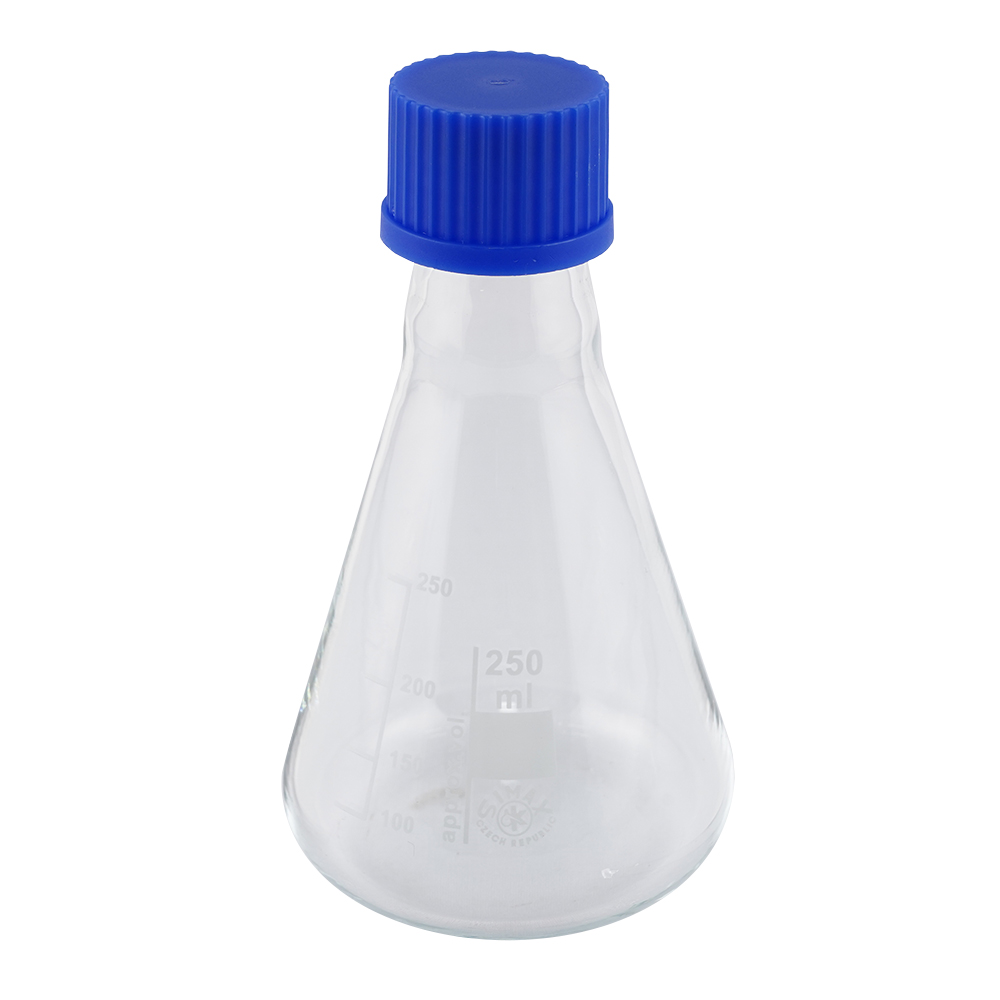 三角フラスコ キャップ付 250mL 8023C/250