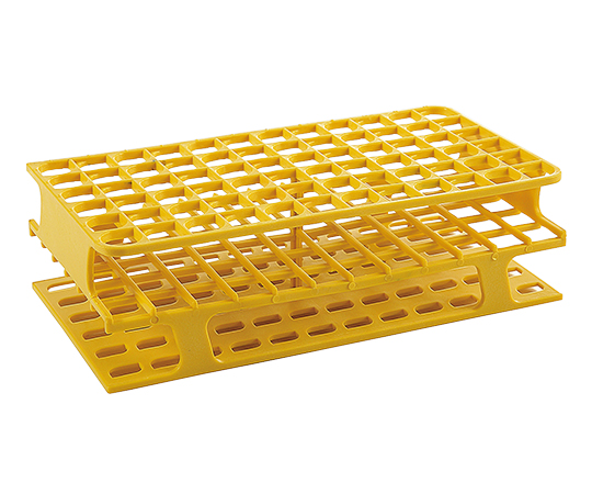 一体成型試験管立て（72穴）黄 13φmm HS120205