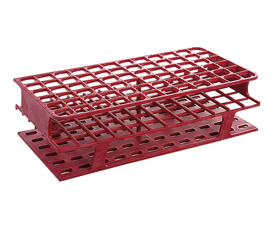 一体成型試験管立て（72穴）赤紫 16φmm HS27512D