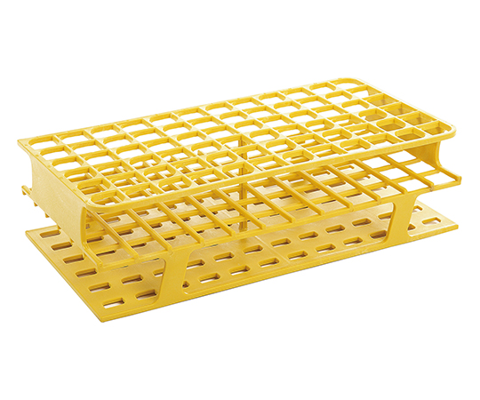 一体成型試験管立て（72穴）黄 16φmm HS120206