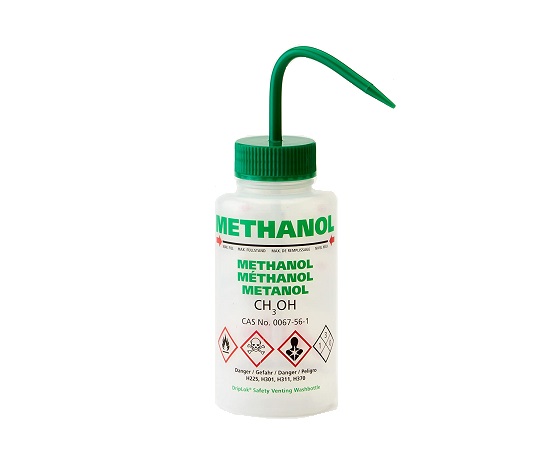 薬品標識広口洗浄瓶 （Azlon） 250mL メタノール WGW532VTML