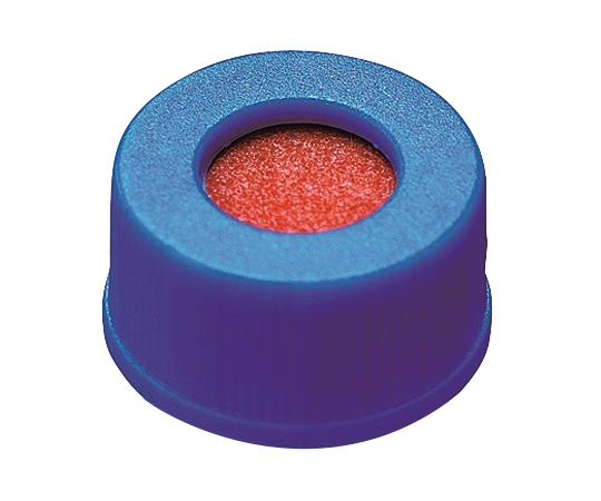 低溶出広口スクリューキャップバイアル スリット無セプタム付き青キャップ 100個入 6904-49999