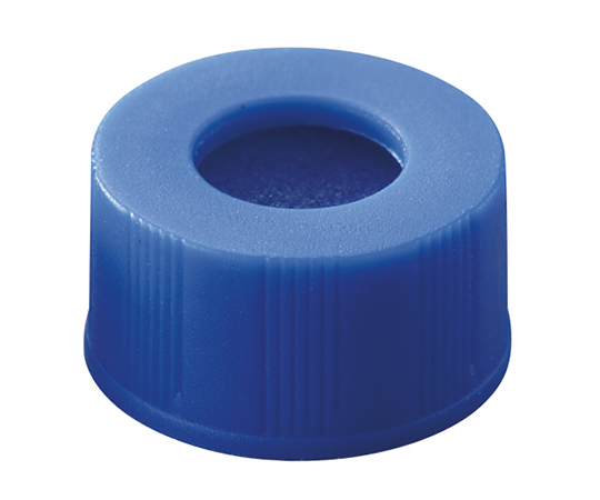 低溶出広口スクリューキャップバイアル スリット有セプタム付き青キャップ 100個入 6904-50000