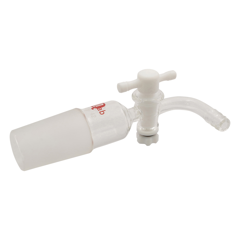 ジョイント付吸引コック PTFEコック・曲管 TS29/42 29/42 曲管P