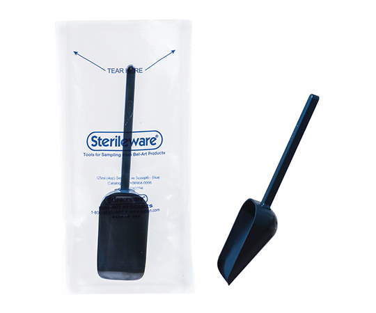 滅菌サンプリングスコップ 金属探知反応タイプ 125mL 1箱（100個入） H36904-0006