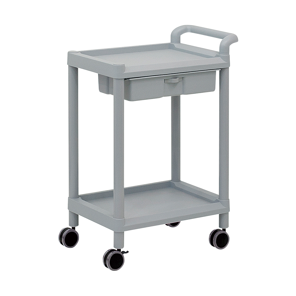 モバイルストレージカート　2段　598×370×840mm（引出し･ハンドル付) MSO11C