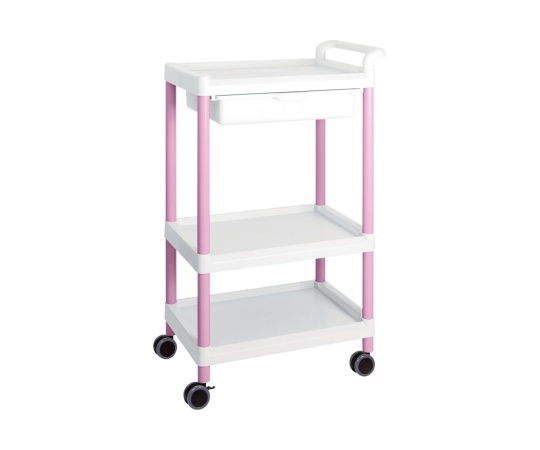 モバイルイージーカート（トールタイプ/ワイド32） 3段 引出しあり （ピンク） ME32D
