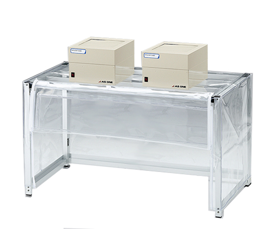 折りたたみ粉体計量ドラフト ファンユニット2台付き 1000×500×550（700）mm DC1000