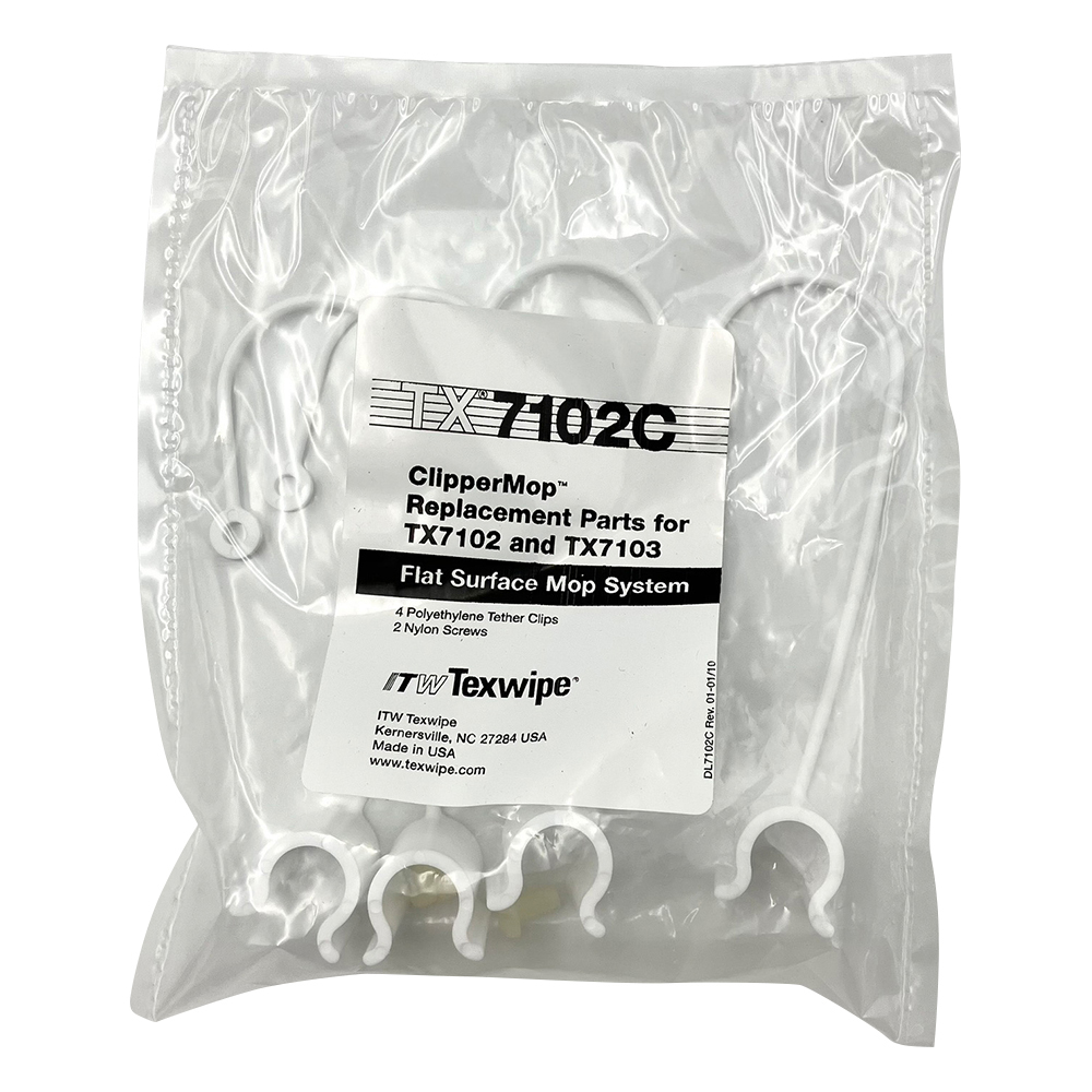 クリーンルームモップ（ClipperMop）交換用固定クリップ・ネジセット TX7102C