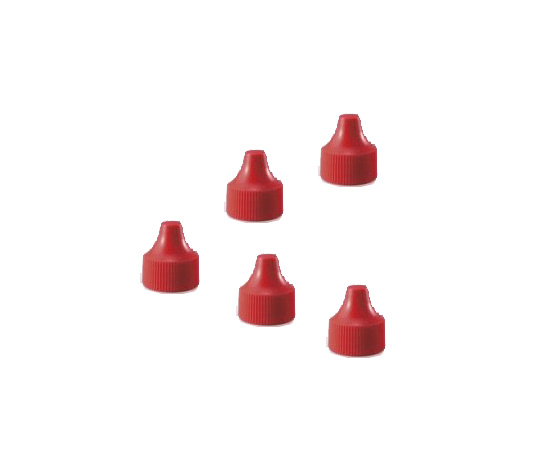 微量定量点滴びん用 キャップ 3mL用 赤 1箱（100個入） 1R 242502