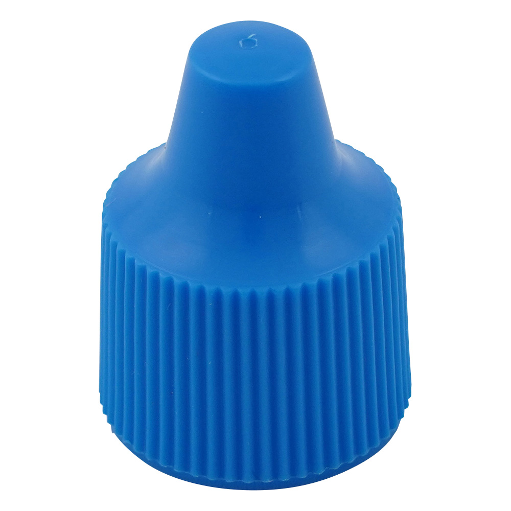 微量定量点滴びん用 キャップ 7・10・15mL用 青 1箱（100個入） 7B 242514