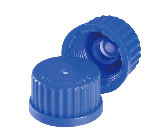 ネジ口三角フラスコ メンブレンキャップ（青・GL25） 291181307