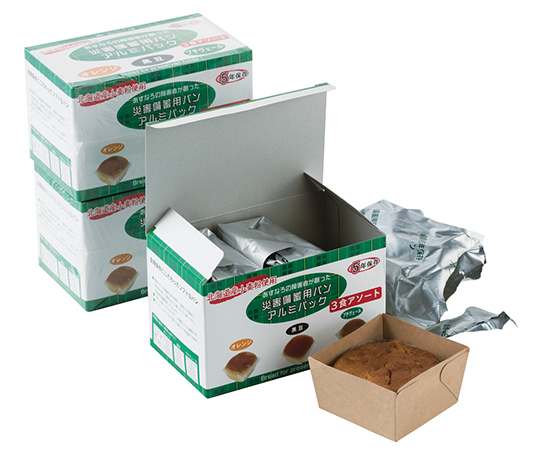災害備蓄用パン　アルミパック（3食アソート） 1ケース（3個×20箱入）