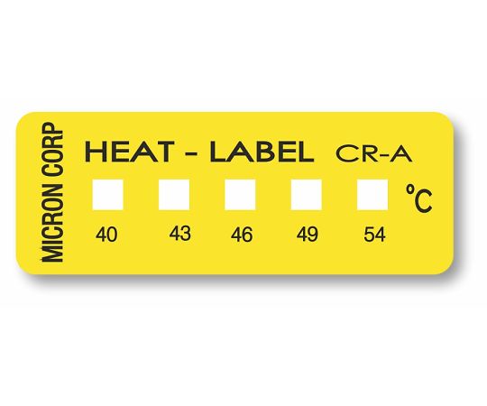 ヒートラベル（不可逆性）5点表示 温度レンジ40-43-46-49-54 1箱（10枚入） CR-A