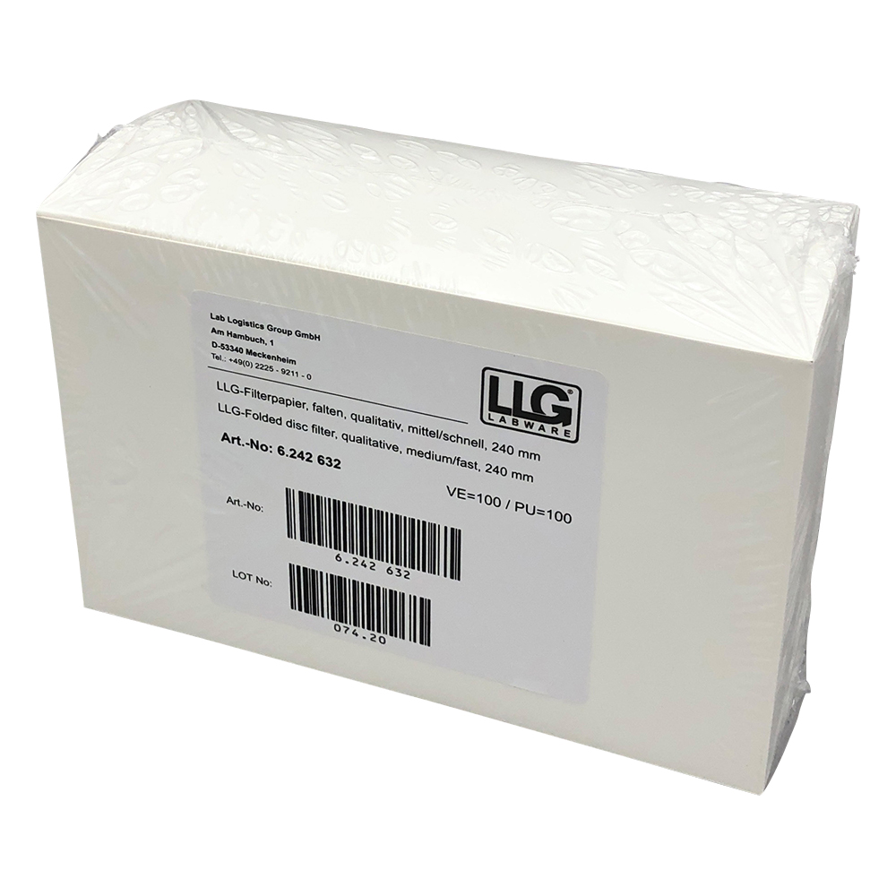 折りたたみ定性濾紙 Φ240mm 100枚入 6242632