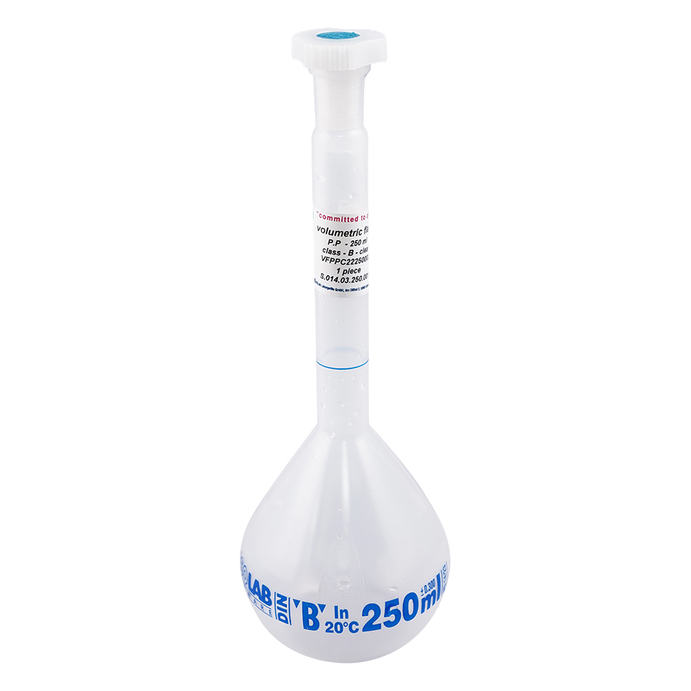 PP製メスフラスコ 250mL PPMS-250 014.03.250