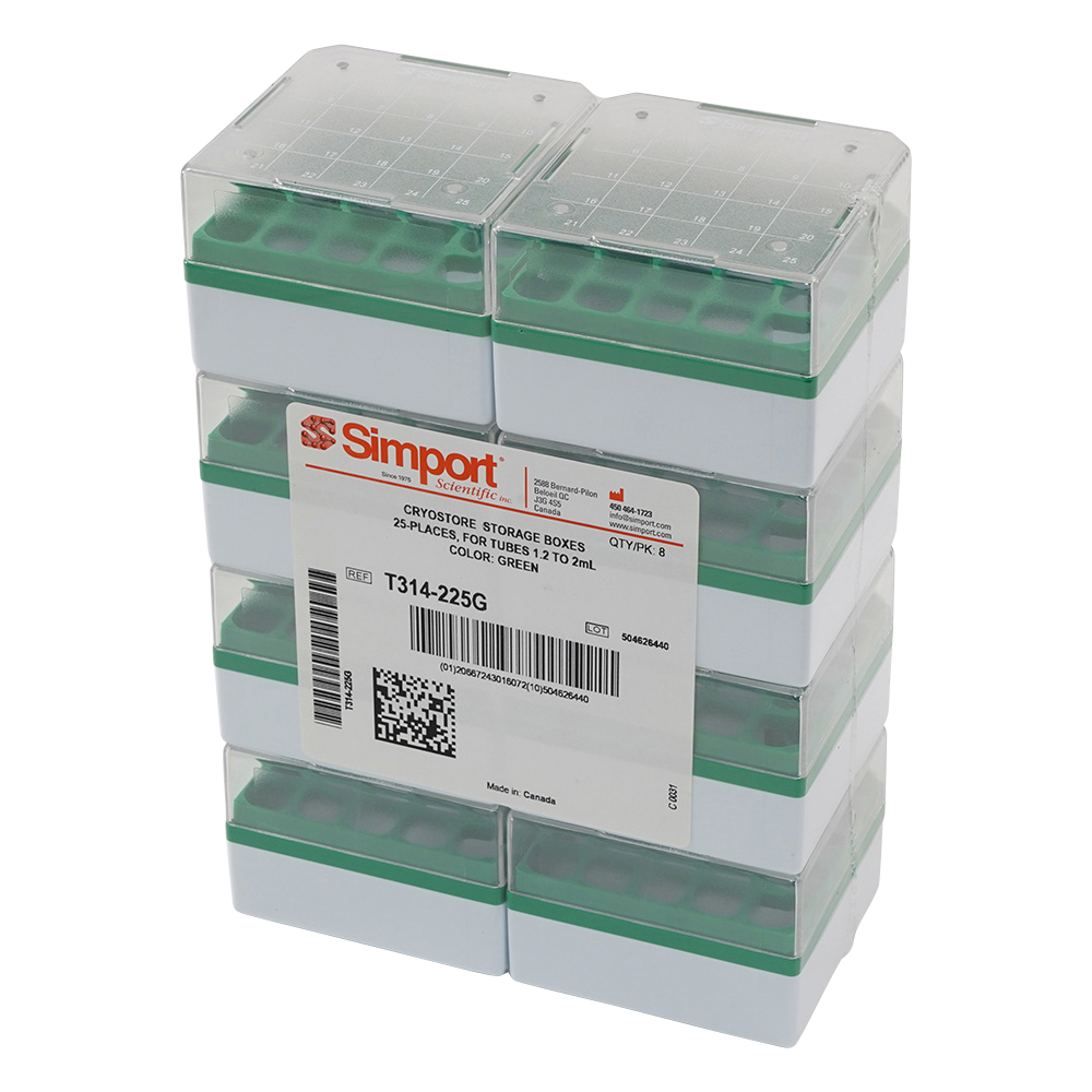 クライオストレージボックス Cryostore（TM） 緑 8個入 T314-225G