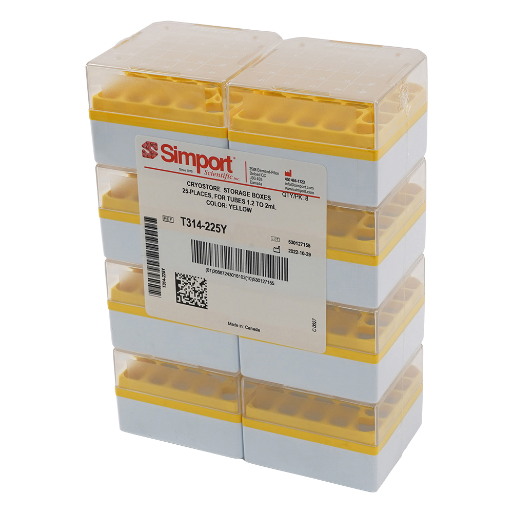 クライオストレージボックス Cryostore（TM） 黄 8個入 T314-225Y