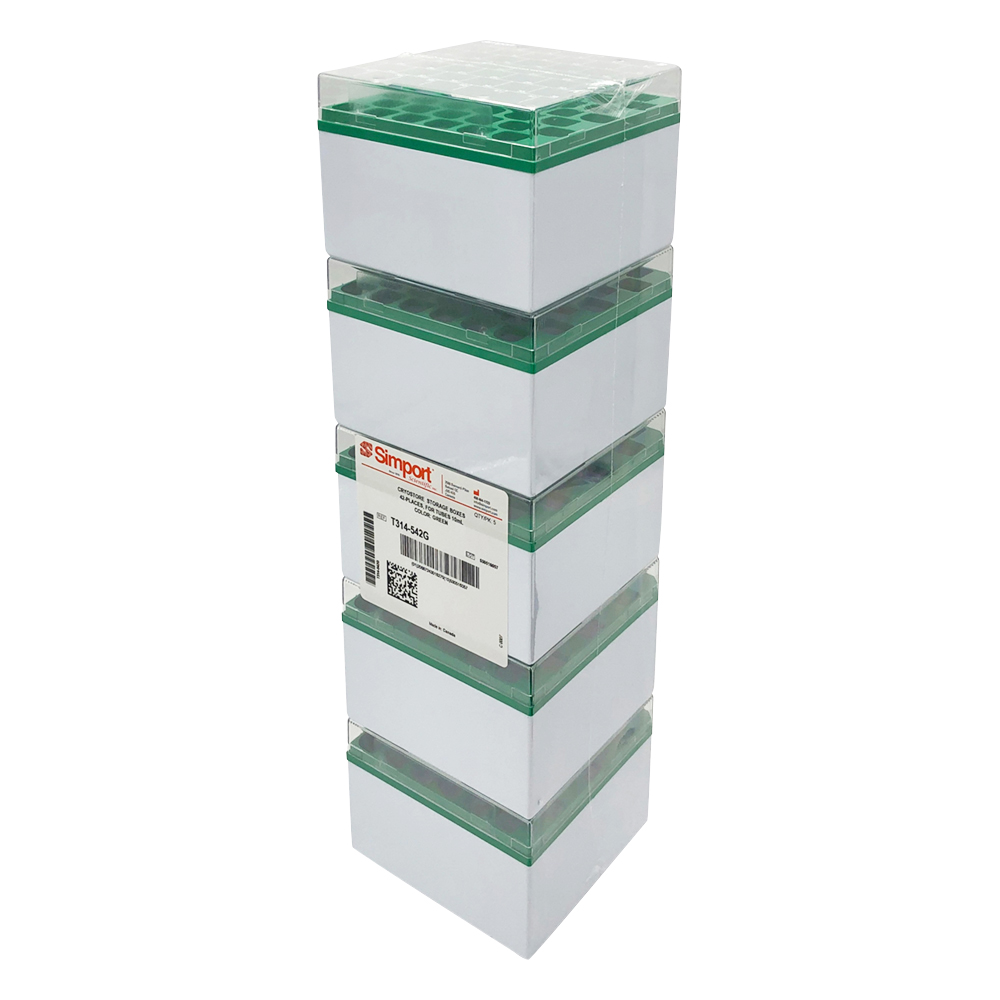 クライオストレージボックス Cryostore（TM） 緑 5個入 T314-542G