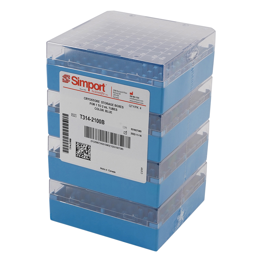 クライオストレージボックス Cryostore（TM） 青 4個入 T314-2100B