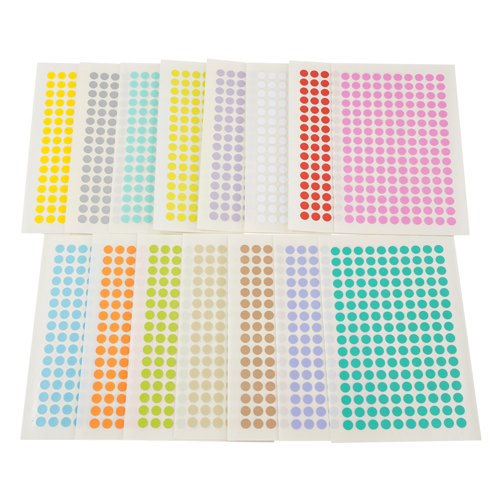 クライオドット Φ7mmタイプ アソート（15色） 160ドット×15シート入 WRPLT-7A